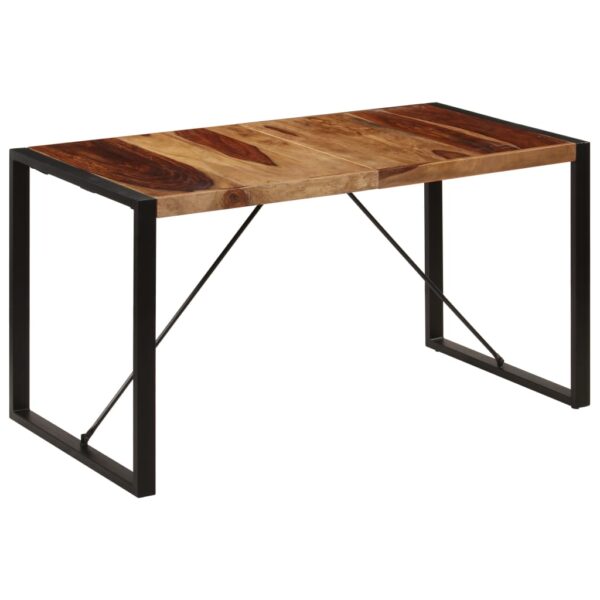 vidaXL Dining Table 55.1"x27.6"x29.5" Solid Sheesham Wood - Image 9