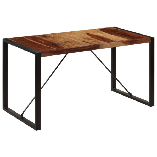 vidaXL Dining Table 55.1"x27.6"x29.5" Solid Sheesham Wood - Image 10