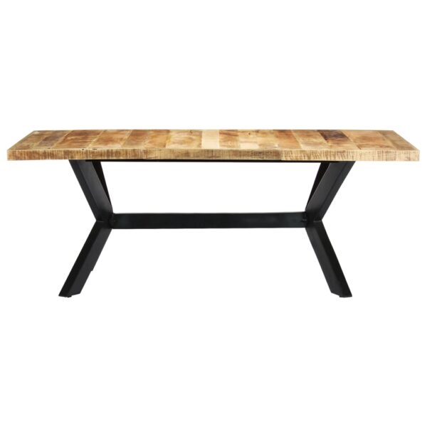 vidaXL Dining Table 78.7"x39.4"x29.5" Solid Mango Wood - Image 2