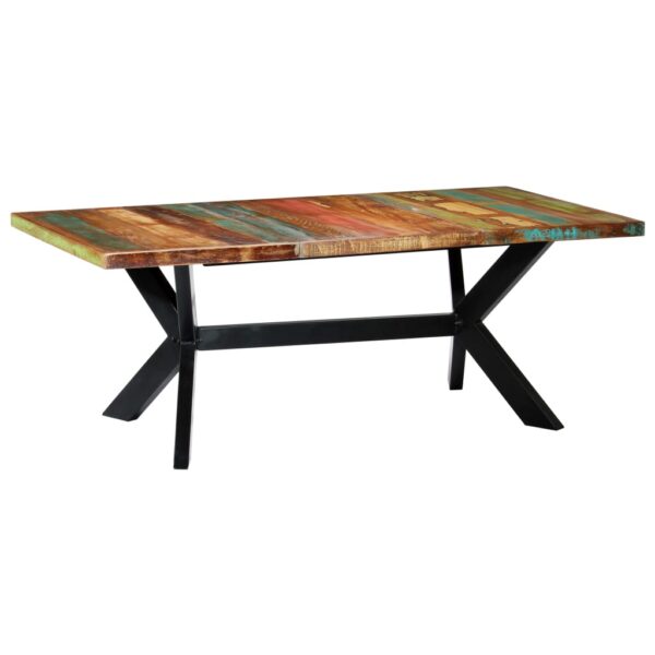 vidaXL Dining Table 78.7"x39.4"x29.5" Solid Reclaimed Wood