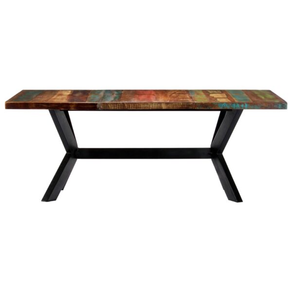 vidaXL Dining Table 78.7"x39.4"x29.5" Solid Reclaimed Wood - Image 2