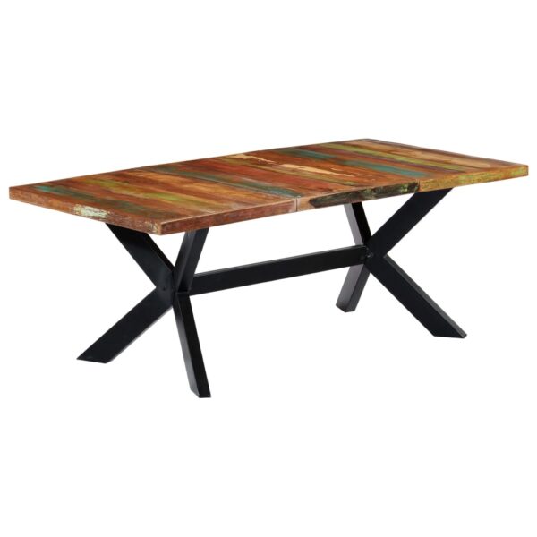 vidaXL Dining Table 78.7"x39.4"x29.5" Solid Reclaimed Wood - Image 6