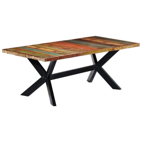 vidaXL Dining Table 78.7"x39.4"x29.5" Solid Reclaimed Wood - Image 7