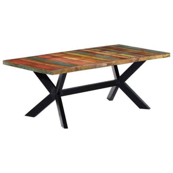 vidaXL Dining Table 78.7"x39.4"x29.5" Solid Reclaimed Wood - Image 8