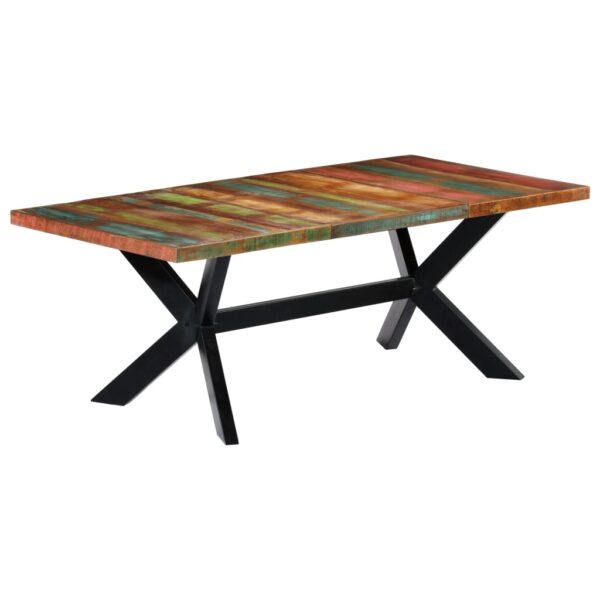 vidaXL Dining Table 78.7"x39.4"x29.5" Solid Reclaimed Wood - Image 9