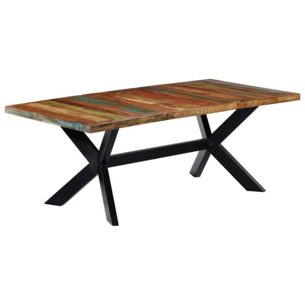 vidaXL Dining Table 78.7"x39.4"x29.5" Solid Reclaimed Wood - Image 10