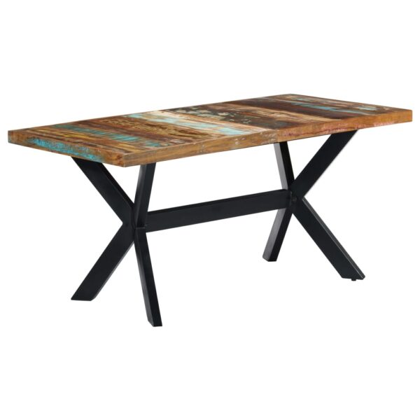 vidaXL Dining Table 63"x31.5"x29.5" Solid Reclaimed Wood - Image 11