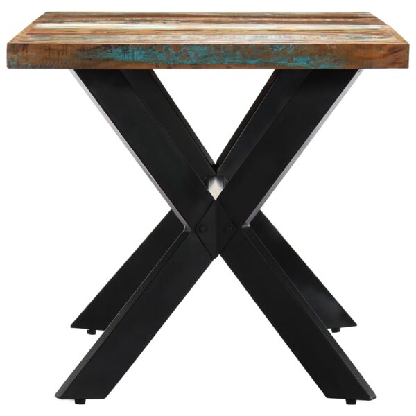 vidaXL Dining Table 63"x31.5"x29.5" Solid Reclaimed Wood - Image 3