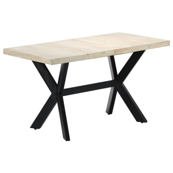 vidaXL Dining Table 55.1"x27.6"x29.5" Solid Bleached Mango Wood