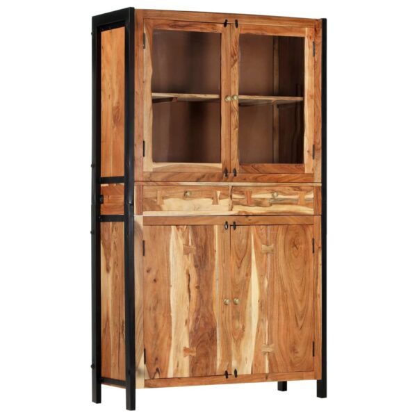 vidaXL Highboard 39.4"x15.7"x68.9" Solid Acacia Wood