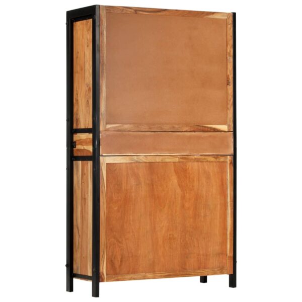 vidaXL Highboard 39.4"x15.7"x68.9" Solid Acacia Wood - Image 4