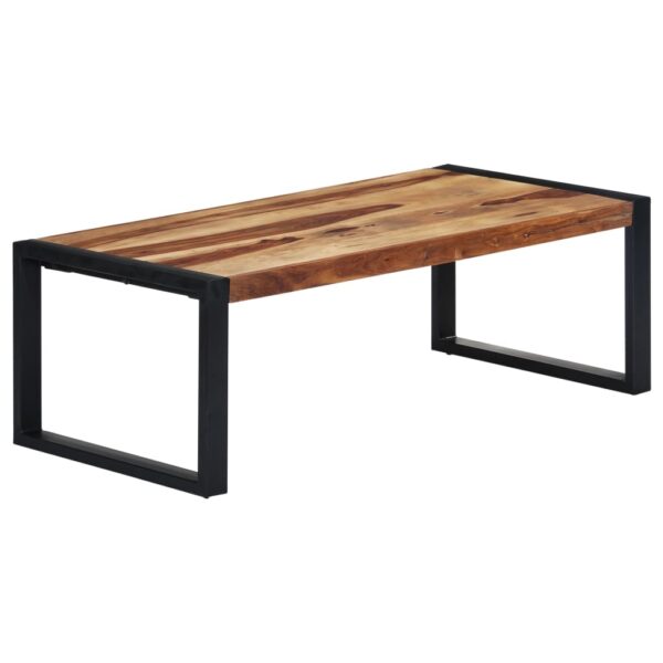 vidaXL Coffee Table 43.3"x23.6"x15.7" Solid Sheesham Wood - Image 9