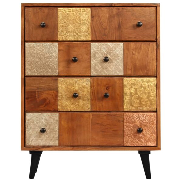 vidaXL Chest of Drawers 23.6"x11.8"x29.5" Solid Acacia Wood - Image 2