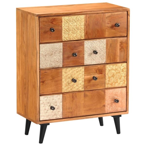 vidaXL Chest of Drawers 23.6"x11.8"x29.5" Solid Acacia Wood - Image 12