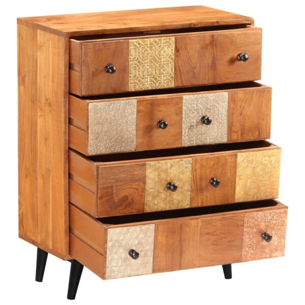 vidaXL Chest of Drawers 23.6"x11.8"x29.5" Solid Acacia Wood - Image 3