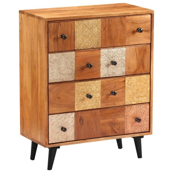 vidaXL Chest of Drawers 23.6"x11.8"x29.5" Solid Acacia Wood - Image 9