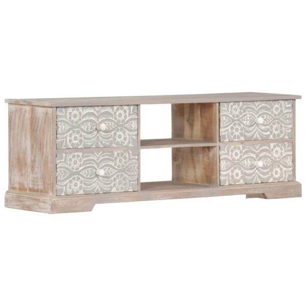 vidaXL TV Stand 47.2"x11.8"x15.7" Solid Wood Acacia - Image 11