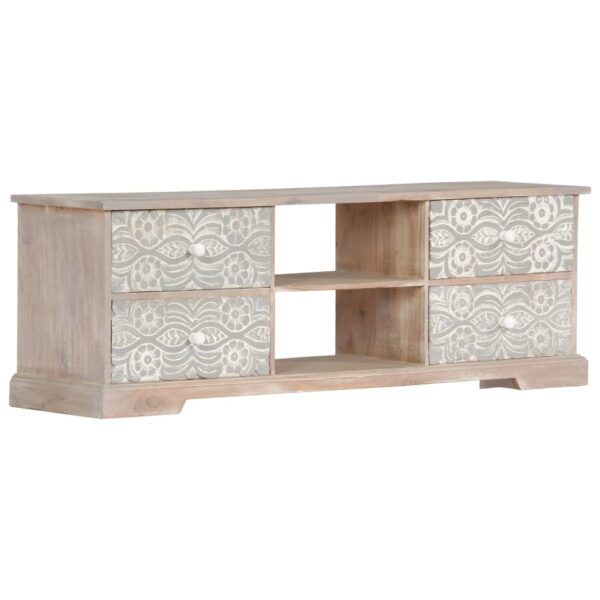 vidaXL TV Stand 47.2"x11.8"x15.7" Solid Wood Acacia - Image 10