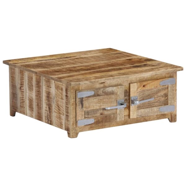 vidaXL Coffee Table 27.6"x27.6"x11.8" Solid Mango Wood - Image 12