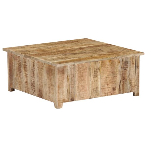 vidaXL Coffee Table 27.6"x27.6"x11.8" Solid Mango Wood - Image 3