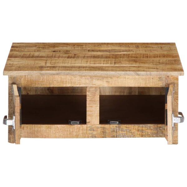 vidaXL Coffee Table 27.6"x27.6"x11.8" Solid Mango Wood - Image 5