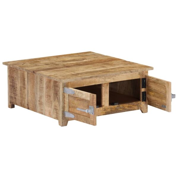 vidaXL Coffee Table 27.6"x27.6"x11.8" Solid Mango Wood - Image 6