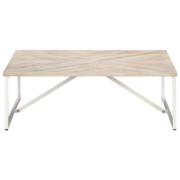 vidaXL Coffee Table 43.3"x43.3"x14.1" Solid Mango Wood - Image 2