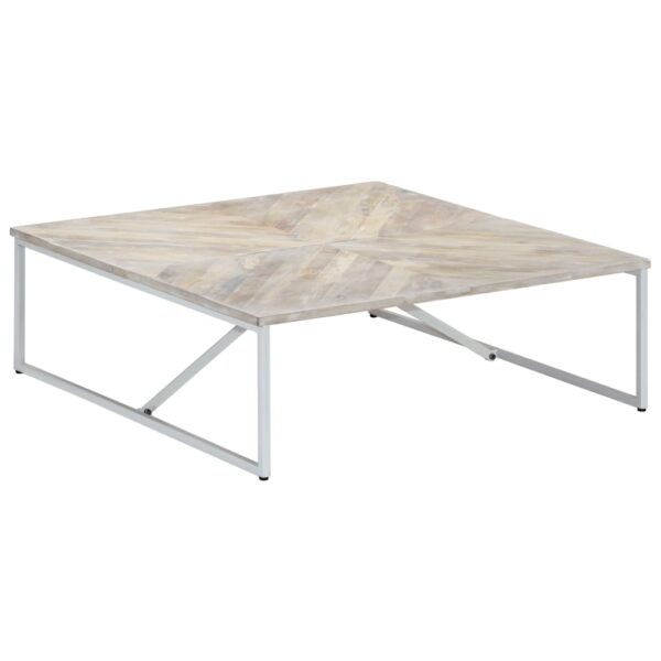 vidaXL Coffee Table 43.3"x43.3"x14.1" Solid Mango Wood - Image 11