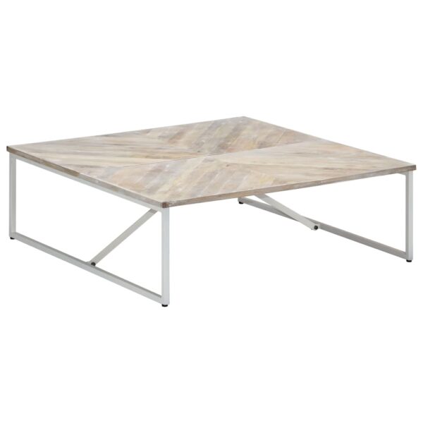 vidaXL Coffee Table 43.3"x43.3"x14.1" Solid Mango Wood - Image 12