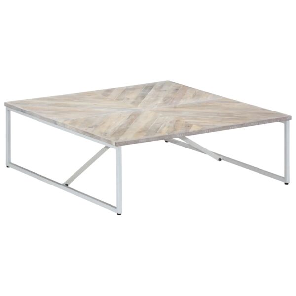 vidaXL Coffee Table 43.3"x43.3"x14.1" Solid Mango Wood - Image 9