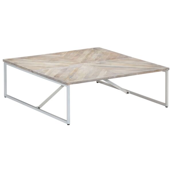 vidaXL Coffee Table 43.3"x43.3"x14.1" Solid Mango Wood - Image 10