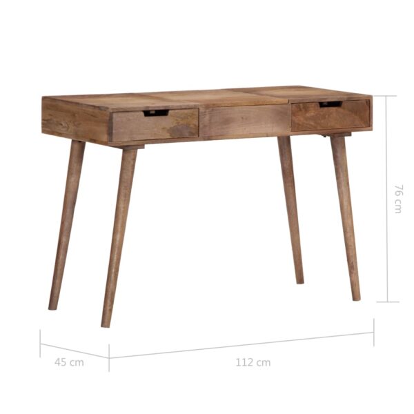 vidaXL Dressing Table 44"x17.7"x29.9" Solid Mango Wood - Image 11