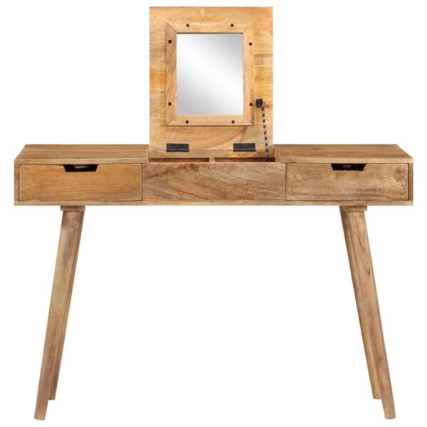 vidaXL Dressing Table 44"x17.7"x29.9" Solid Mango Wood - Image 5