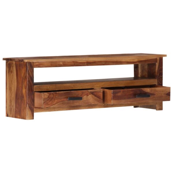 vidaXL TV Stand 46.5"x11.8"x15.7" Solid Wood Sheesham - Image 2