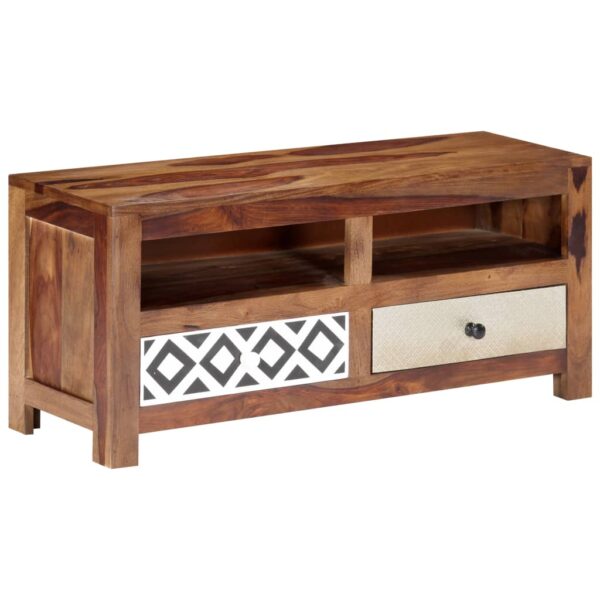 vidaXL TV Stand 35.4"x11.8"x15.7" Solid Wood Sheesham - Image 3