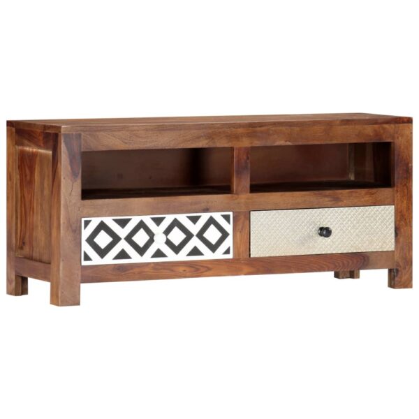 vidaXL TV Stand 35.4"x11.8"x15.7" Solid Wood Sheesham - Image 9