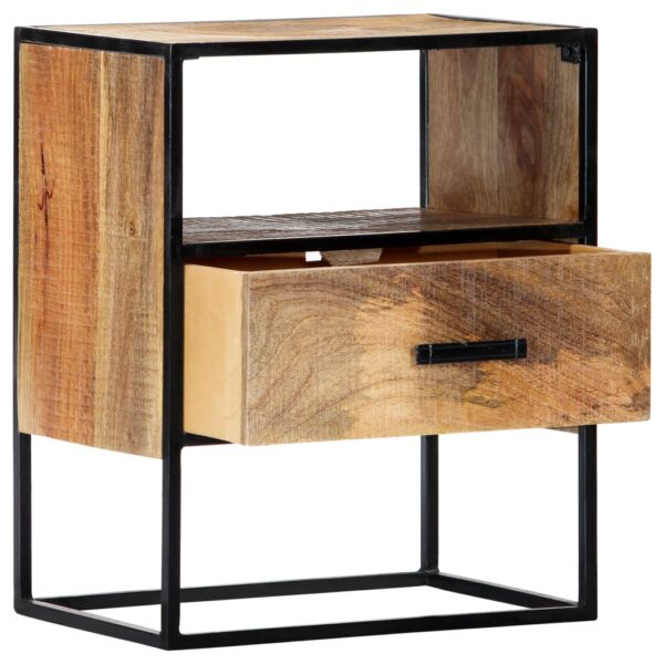 vidaXL Nightstand 15.7"x11.8"x19.6" Solid Mango Wood - Image 11