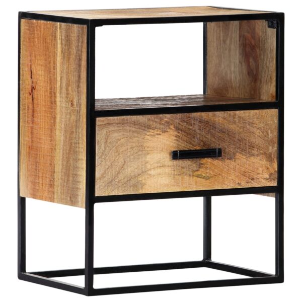 vidaXL Nightstand 15.7"x11.8"x19.6" Solid Mango Wood - Image 12