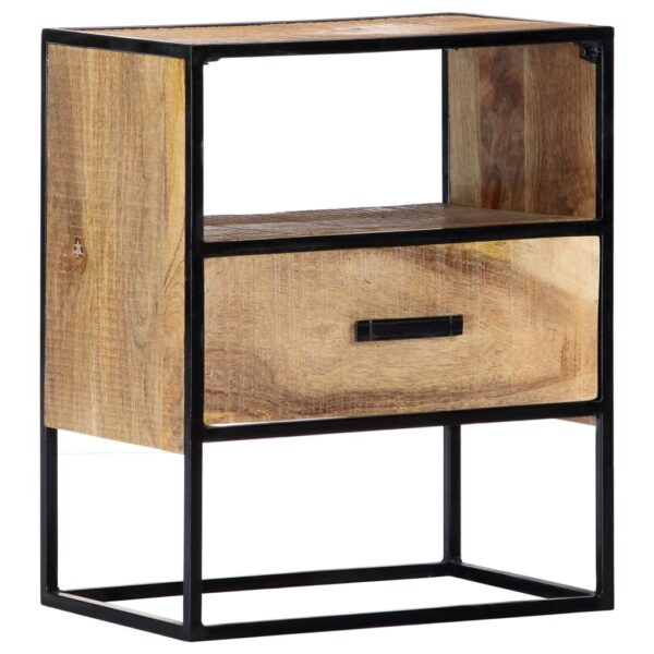 vidaXL Nightstand 15.7"x11.8"x19.6" Solid Mango Wood - Image 9