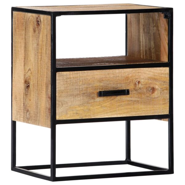 vidaXL Nightstand 15.7"x11.8"x19.6" Solid Mango Wood - Image 10