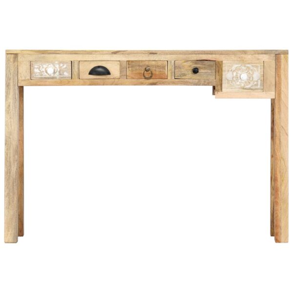 vidaXL Console Table 43.3"x11.8"x29.5" Solid Mango Wood - Image 2