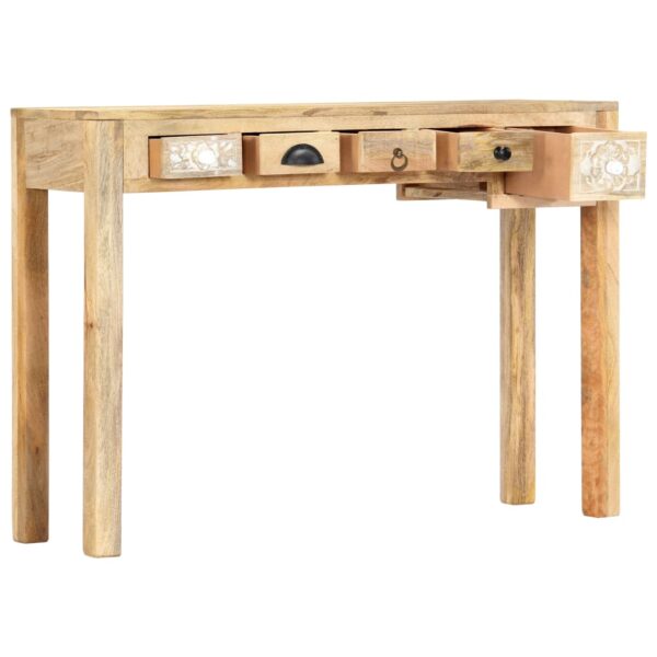 vidaXL Console Table 43.3"x11.8"x29.5" Solid Mango Wood - Image 3