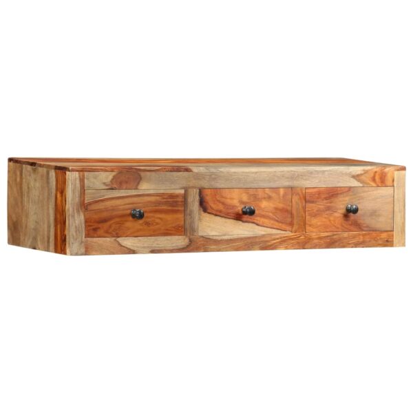 vidaXL Wall Console Table 39.3"x9.8"x7.8" Solid Sheesham Wood - Image 11