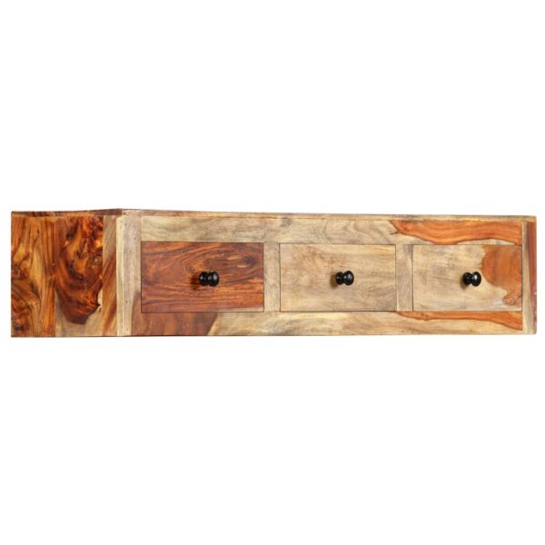 vidaXL Wall Console Table 39.3"x9.8"x7.8" Solid Sheesham Wood - Image 12