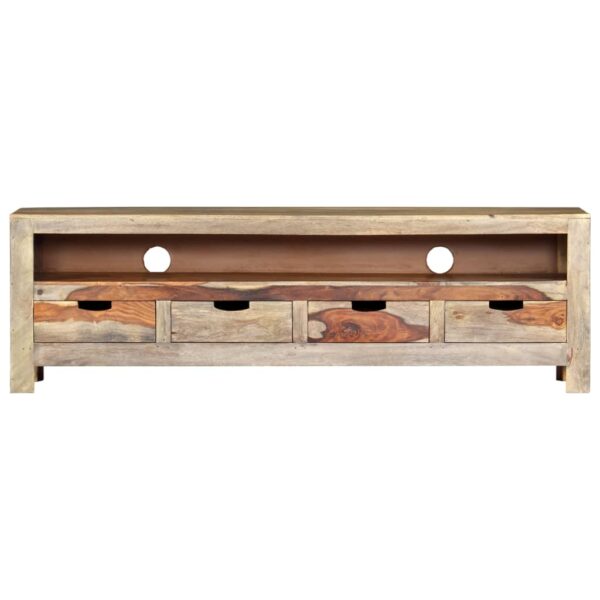 vidaXL TV Stand Solid Wood Sheesham 51.2"x11.8"x15.7" - Image 2