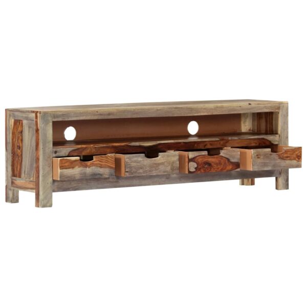 vidaXL TV Stand Solid Wood Sheesham 51.2"x11.8"x15.7" - Image 3