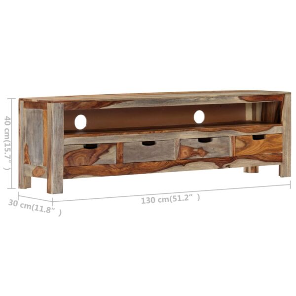 vidaXL TV Stand Solid Wood Sheesham 51.2"x11.8"x15.7" - Image 8