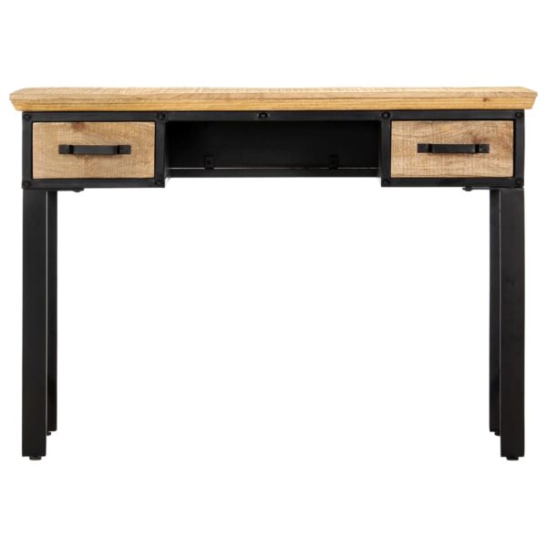 vidaXL Writing Table 43.3"x19.6"x29.9" Solid Mango Wood - Image 2