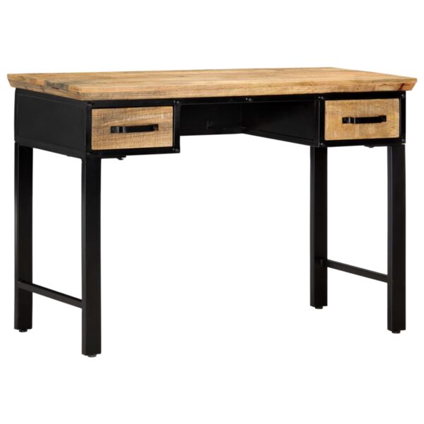 vidaXL Writing Table 43.3"x19.6"x29.9" Solid Mango Wood - Image 10