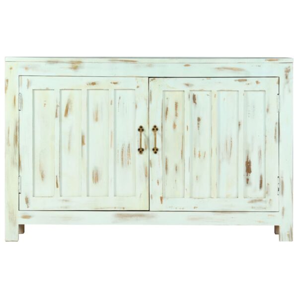 vidaXL Sideboard Light Blue 43.3"x13.8"x27.6" Solid Mango Wood - Image 2